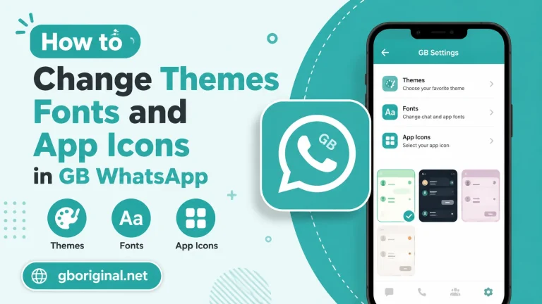 How to Change Themes Fonts and App Icons in GB WhatsApp